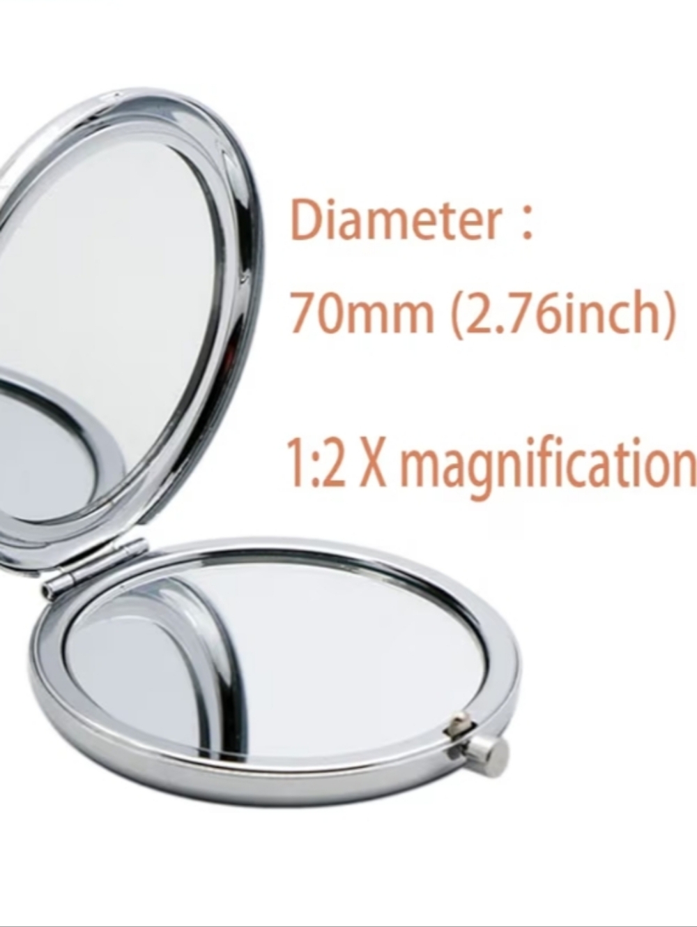 Compact Mirror Glitter Design (Silver /Silver Glitter 🩶) Or (Black/Silver 🖤) - Picture 2 of 6